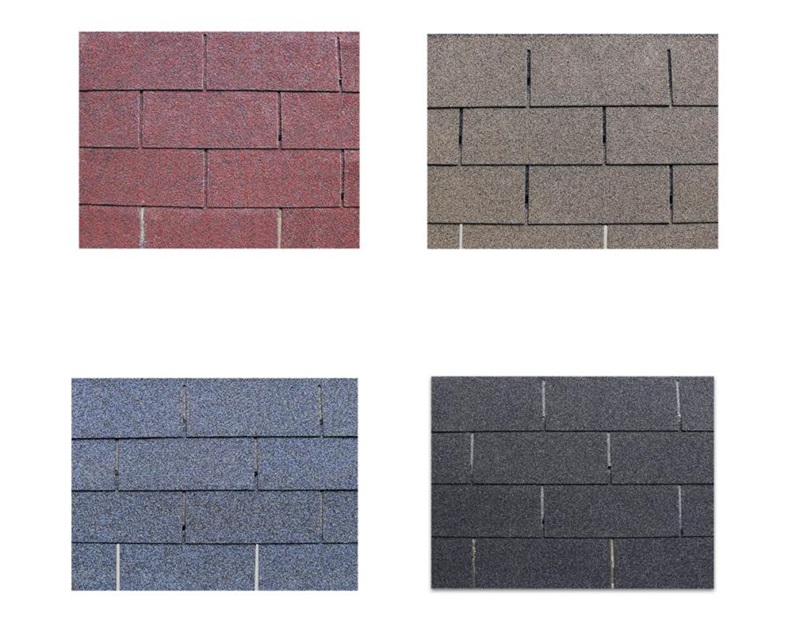 Colorful asphalt shingle roof tile