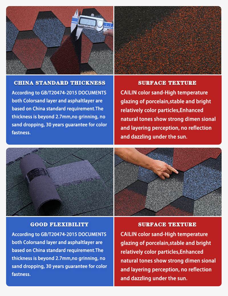 Energy efficient asphalt shingle roof tile