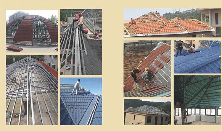 stone coated roofing tiles Application