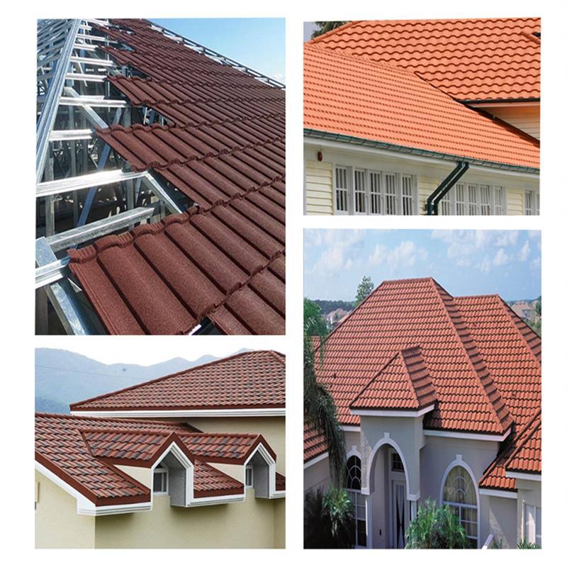 Roman Stone Coated Roofing Sheets Application